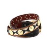 West Star Texas Western Leather Belt Gold Berry with Triangular