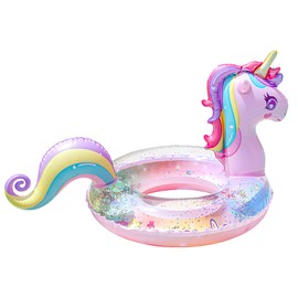ACTOYS Children's Swimming Ring, Swimming Ring, Flamingo Children, Unicorn Swimming Ring, Children, Swimming Ring, Sequins Swimming Ring, Pool Toy (Pony)