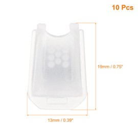 QUARKZMAN Pack of 10 Cord Ends, Nylon Zip Drawstring Stoppers, Cord Locks for Backpacks, Trainers, Jackets, Shoes (19 x 13 mm, Transparent), klar