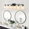 Ship in USA,6 Light Black Vanity Lights,38''Modern Bathroom Vanity Lighting
