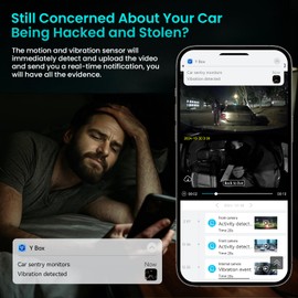 Dash Cam Front Inside, 4G LTE Security Cam for Car, Remote Live-View, Instant Alert via App, Cloud, IR Night Vision, No Screen, Dual FHD Dash Camera, 24/7 Parking Mode, GPS, OBD Cable Includes (L7)