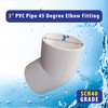 Ozmosis 3" PVC Pipe 45 Degree Elbow Fitting (Socket x