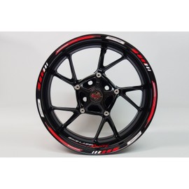 Felgenrand Aufkleber GP 17 Inch Rims Motorcycle Red Compatible with Honda X710002