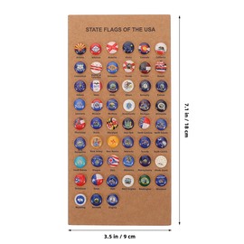 LALAFINA 51 Pieces USA Flag Drawing Pins Set, Drawing Pins Flags, Drawing Pins Pins, Creative Push Pins National Flag Pins for Blackboard, Pin Board, Card, Office