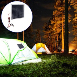 Tiiyee 50 Watt Solar Panel, DC 18V Portable Solar Panel Kit Monocrystalline Module Battery Charger with 9.8Ft Cable for Outdoor Camping Hiking Outdoor Rv Camping Boat Truck Trail Battery Caravan