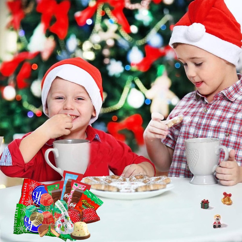 Bulk Christmas Chocolate Mix, 5 Lb Individually Wrapped Holiday Candy,