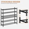 STORAGE MANIAC Long Expandable Shoe Rack, 18 Pairs Metal Wide