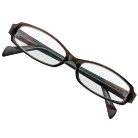 [シニア”愛”クラブ] senior eye club S71001BR125 老眼鏡 眼鏡 1.25 レディース メンズ スクエアー タイプ スリム シンプル ケース付き 71001 ブラウン +1.25