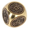 Metal Figertip Rotating Cube Embossed 6 Sided Anti Anxiety Stress