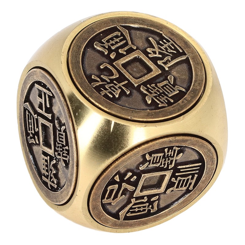 Metal Figertip Rotating Cube Embossed 6 Sided Anti Anxiety Stress