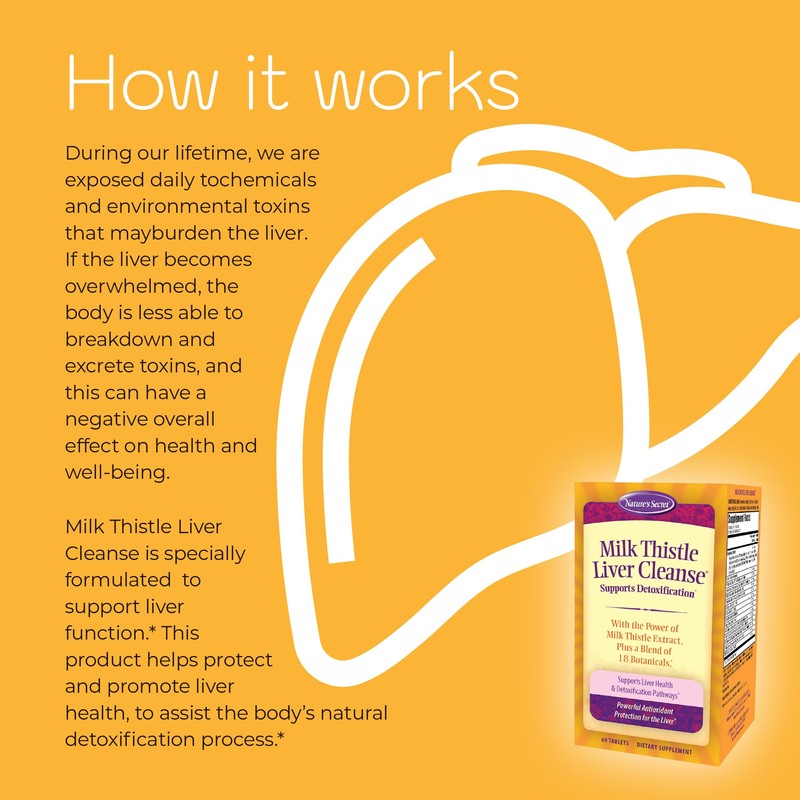 Nature's Secret Milk Thistle Liver Cleanse - Supports Healthy Liver