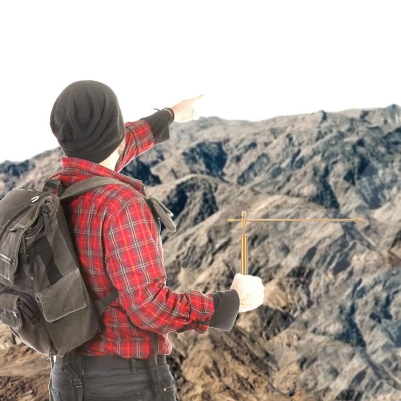 Baluue Brass Dowsing Rods, 2PCS Copper Dowsing Rods, Solid Pure