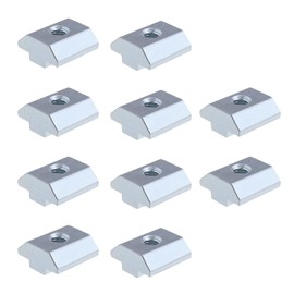 eMagTech 10pcs 40 Series Sliding T Nuts M6 Thread Slide in Hammer Head T-Nut for T-Slot Aluminum Extrusion Profile Carbon Steel T Slot Nut for 3D Printer CNC Milling Machine