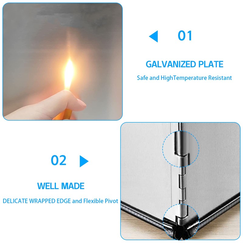 MMUK 4 Sided Splatter Guard for Frying Stove Top Stainless