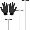 Coldairsoap 32"-48" Stainless Steel Soil Probe Rod with Gloves