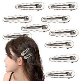 Silver Alligator Hair Clips Y2k Metal Clips for Hair Alligator Barrettes Duck Billed No Bend Hair Clips for Women Girls No Crease Hair Pins Hairpins Hairclips 10 PC Minimalist Hair Accessories