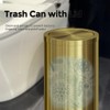 YOJIA 4.7 Gallon/18L Stainless Steel Bathroom Trash Can,Gold Garbage Bin