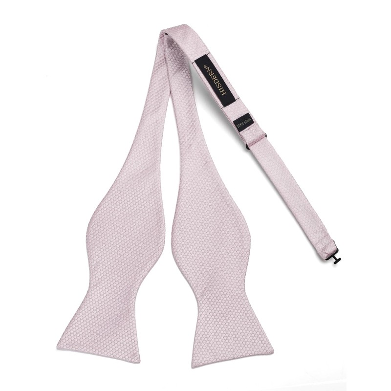 HISDERN Men's Self Tie Bow Tie with Pocket Square Set