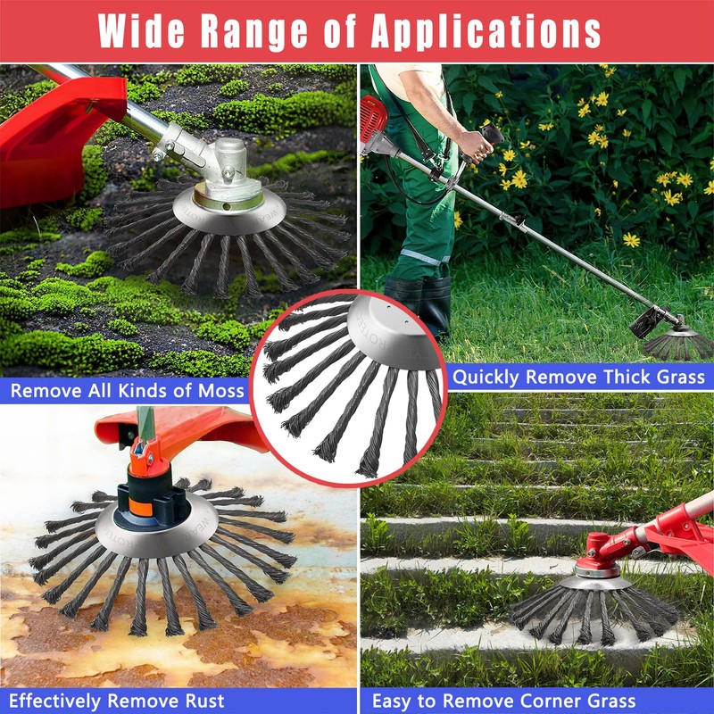 NeJesZoe 10 inch Unbreakable Steel Wire Weed Brush Cutter Trimmer