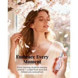 EJW Cherry Blossom Body Spray for Women | Soft Floral Hair Perfume & Body Mist, Alcohol-Free Long-Lasting Fragrance with Aloe & Collagen, 1.01 fl oz