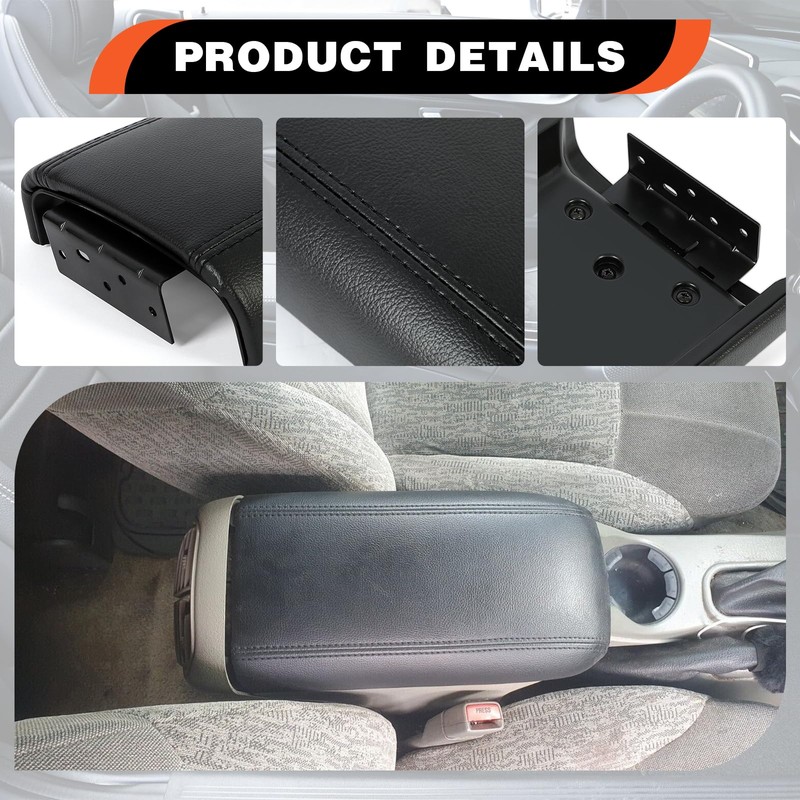 Kojem Center Console Armrest Lid W/Latch Compatible with 02-09 Trailblazer