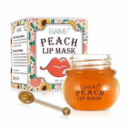 Lip Mask, Lip Mask Pads, Anti-Ageing Moisturising Lip Pads, Suitable for Dry and Cracked Lips, Collagen Lip Sleeping Mask for Lip Care (Peach