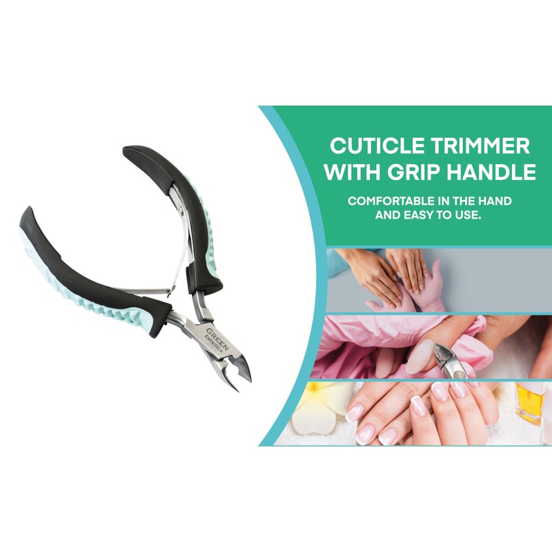 Cuticle Trimmer with Non-Slip Grip Handle Professional Stainless Steel Cuticle