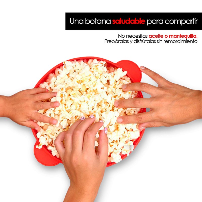 Redlemon Palomera para Microondas de Silicón, Palomitas Sin Utilizar Aceite,