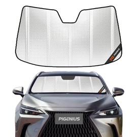 Pigenius Windshield Sun Shade for Lexus NX250, NX350, NX350h, NX450h+ 2022-2025. Reflective Aluminum Film Front Window Sunshade