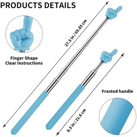 QZKJQDD 2 Pcs Teacher Pointer Stick, Cute and Retractable Finger Pointer Stick, Suitable for Classroom Retractable Hand Pointer, Mini Classroom Pointer for Primary School and Kindergarten Teachers