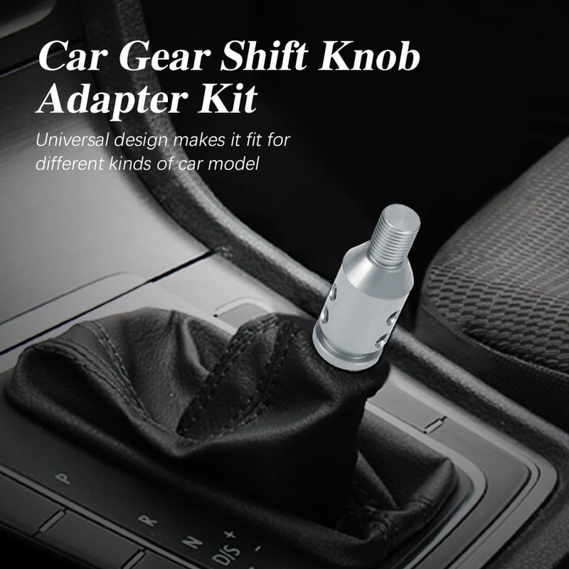 Lecctso Shift Knob Adapter, Gear Shift Adapter, Aluminum Alloy M12x1.25