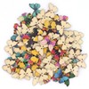 Ewanda store Butterfly Buttons for Crafts,300 Pcs Wooden Butterfly Buttons