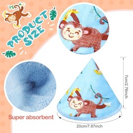 Timgle 10 Fundas para Orinar de Terciopelo Coral para Bebé Niño, Fuerte Protector para Orinar de Absorción de Agua, Gorro para Orinar Reutilizable, Accesorio para Cambiar Pañales (Animales de Selva)