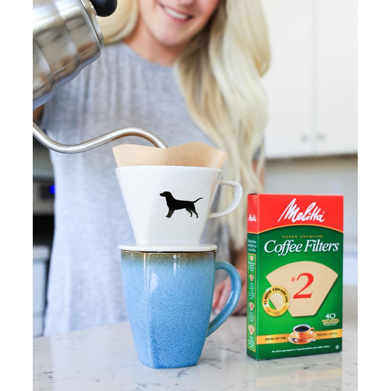 Black Lab Coffee Pour Over Single Cup Ceramic Brewer with