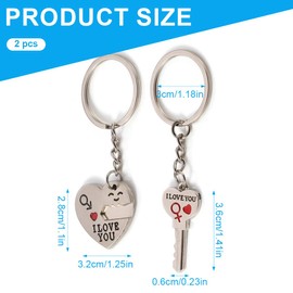 EIHI Keyring Partner Gift Valentine's Day for Him and Her Anniversary Couple Gifts For Both 1 Velvet Bag
