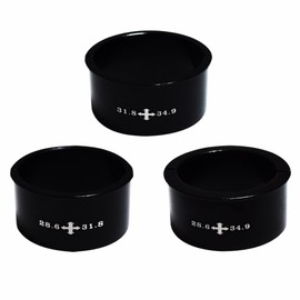 Yuauy 3 Kinds Sets 28.6 to 31.8 to 34.9mm Front Derailleur Adjust Conversion Clamp Shim Spacer Adapter Sheet Aluminum Alloy for MTB Mountain Road Bicycle