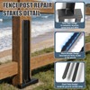 4 Pcs Fence Post Repair Kit, Quick Fix Broken/Leaning Wood