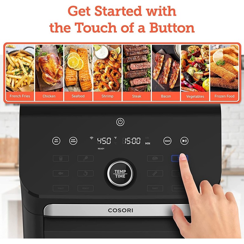 COSORI AF701 Air Fryer Toaster Combo 10 Qt Family Size