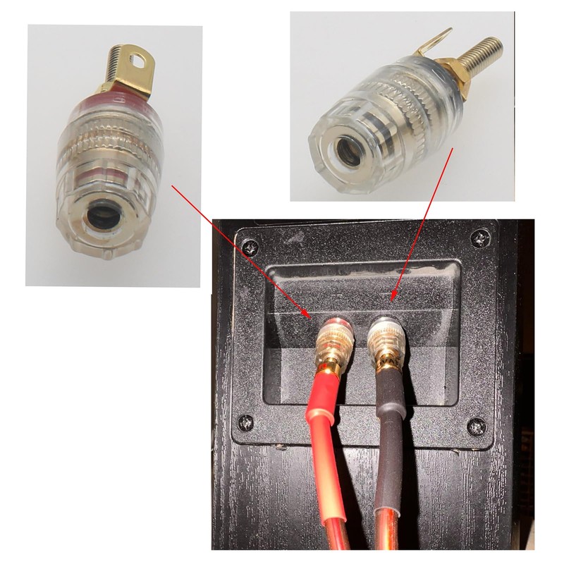 SYCZIOHU 2 Pair 4 mm Banana Plug Socket Amplifier Speaker