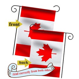 Embroidered Canadian Garden Flag 12.5X18 Inches -Double sided Nylon 210D Maple Leaf Outdoor Home & &House Decoration Farmhouse Summer Yard Outdoor Patriotic Decor