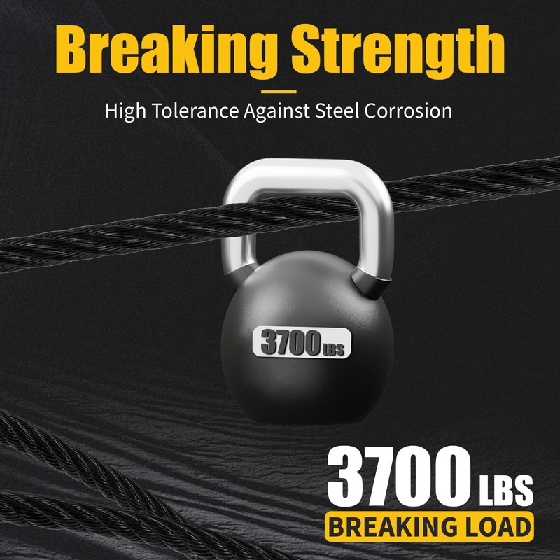 T316 Black 3/16“ Stainless Steel Cable, 250ft Wire Rope 7x19
