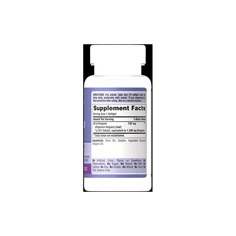 Extracto de aceite de orégano 150 mg 90 cápsulas blandas