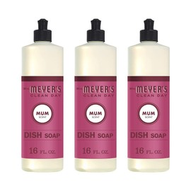 Mrs. MEYER'S Clean Day Liquid Dish Soap, Mum, 16 Fl Oz. (Pack of 3)