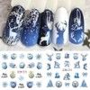 Christmas Nail Art Stickers Decals Winter Snowflake Snowman Acrylic Nail