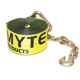 Mytee Products 3 in. x 30 ft. Winch Strap with Chain Anchor