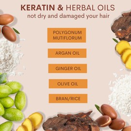 Muun Chestnut Brown Hair Dye Shampoo - 3-In-1 Ammonia Free Hair Color Shampoo for Gray Hair Coverage for Women and Men in minutes with Herbal Natural Ingredients 400ml