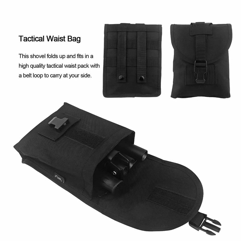 Survival Folding Shovel 35in Multi-Tool, Heavy Duty Carbon Steel Military