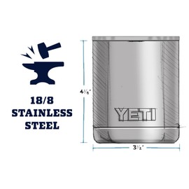 YETI Rambler 10 oz Lowball, Vacuum Insulated, Stainless Steel with MagSlider Lid, Stainless