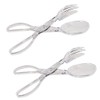 Set of 2 Large Salad Tongs, 11 Inch Long Clear