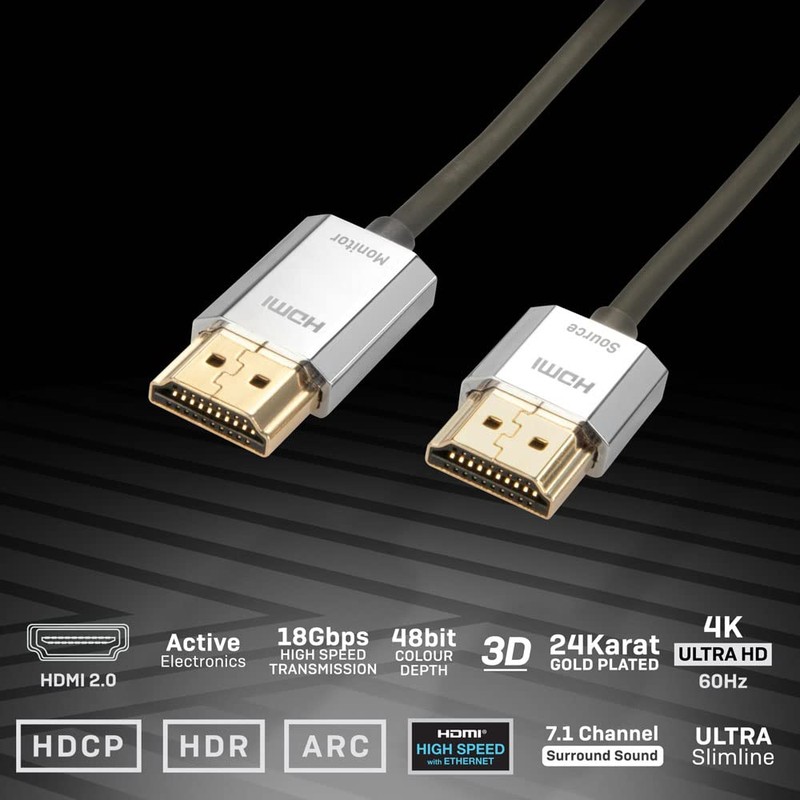 LINDY 41675 Cromo Slim HDMI High Speed A/A Cable 3